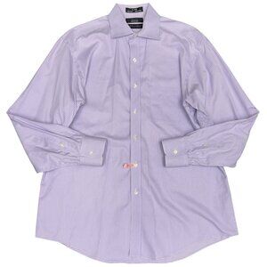 SAKS FIFTH AVENUE Men's Modern Classic 100s 2-Ply Cotton Shirt Gingham | Size 16